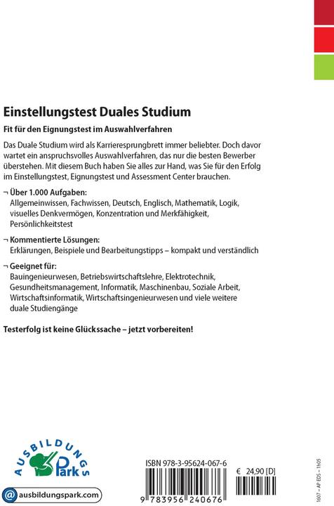 Actual product image Einstellungstest Duales Studium (German, Marcus Mery, Kurt Guth, 2022)