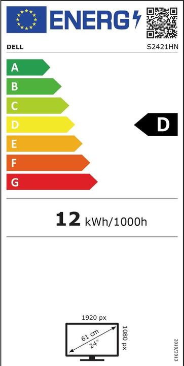 Energie-Label Dell S2421HN (1920 x 1080 Pixel, 23.80")