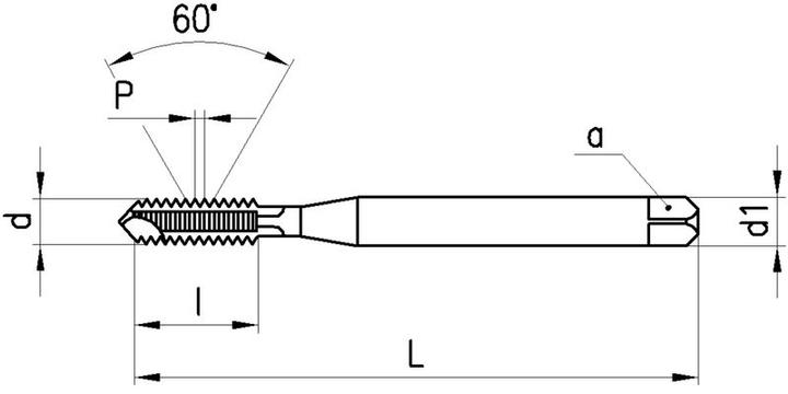 Actual product image Neriox Tap drill ISO2/6H, HSS-E, M8