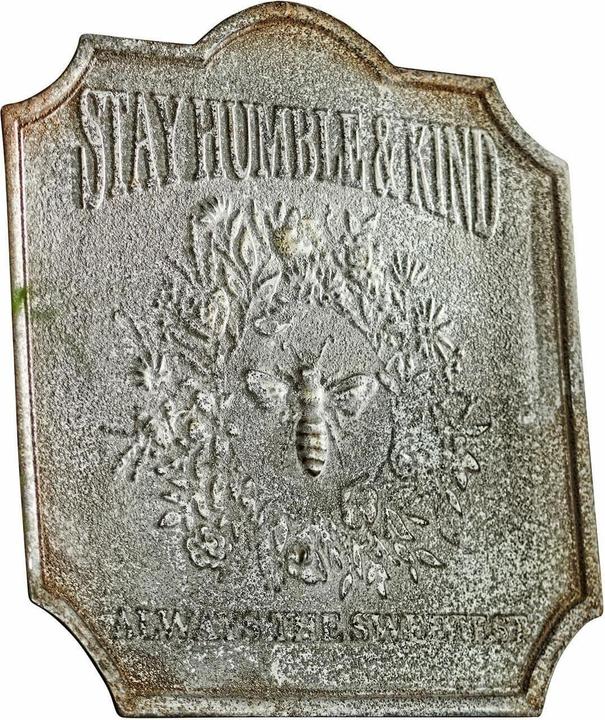 Produktbild Loberon Deko-Schild Humble antikgrau (55 x 55 cm)