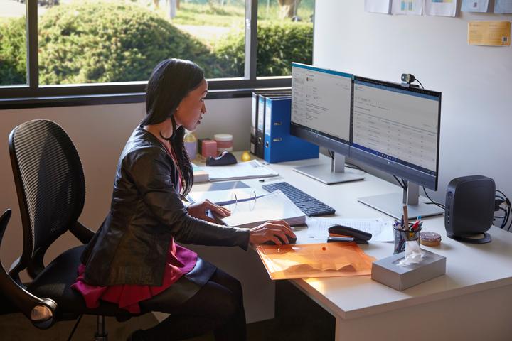 Produktbild HP Pro t550 2 GHz ThinPro 1,3 kg Schwarz J6412 (Intel Celeron J6412, 4 GB, Intel UHD Graphics)