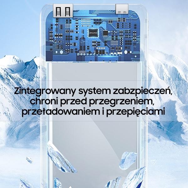 Produktbild Awei PowerBank P169K 20000mAh 22.5W czarny/black wyświetlacz + kable PD/Lightning (20000 mAh, 22 W)