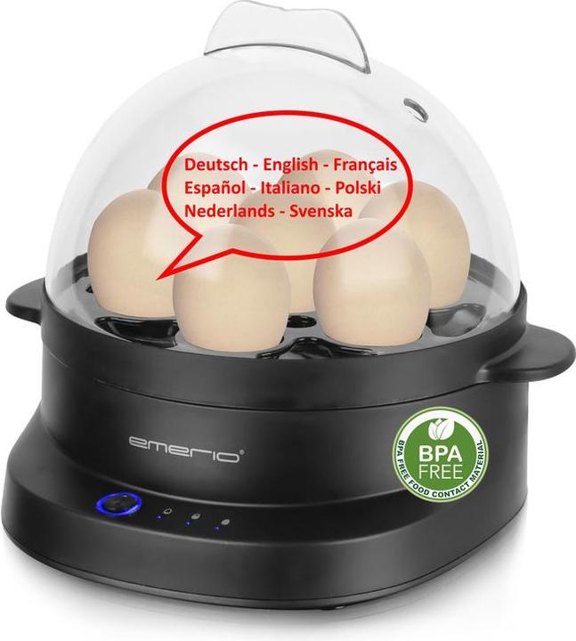 Image du produit Emerio EB-131811.1 Cuit-oeufs sans BPA Noir