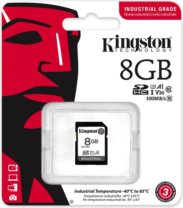 Produktbild Kingston Industrial (8 GB, SDHC, U3, UHS-I)