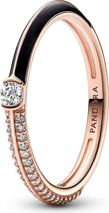 Pandora ME Pavé & Schwarz Doppelring