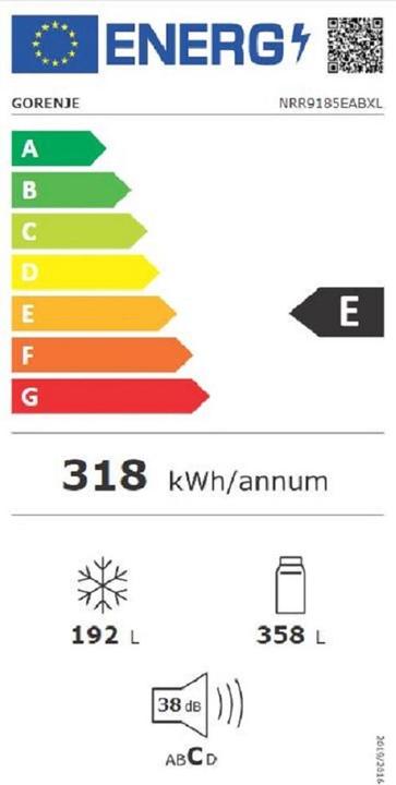 Energie-Label Gorenje NRR9185EABXL (550 l)