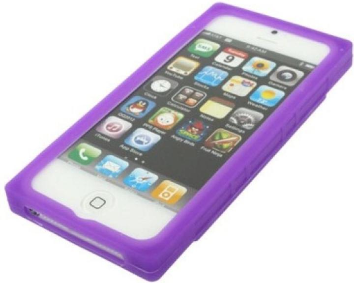 Produktbild König Design Silikon Hülle Retro Kassette für Handy iPhone 5 & 5s Lila (Apple iPhone 5)