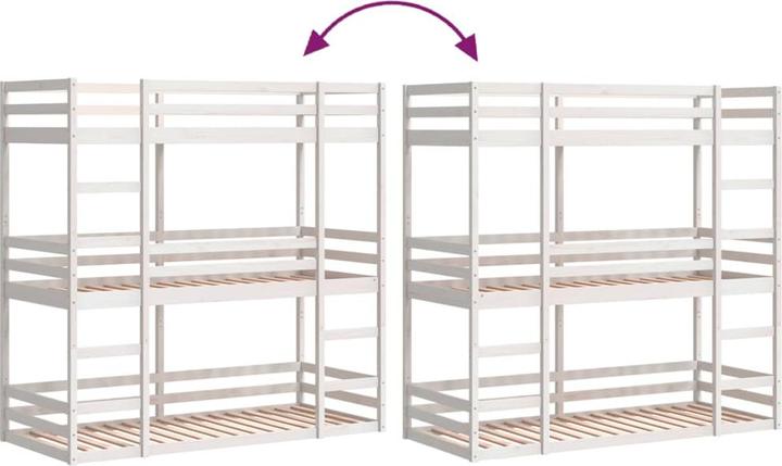 Immagine prodotto VidaXL Letto a castello triplo (80 x 200 cm)