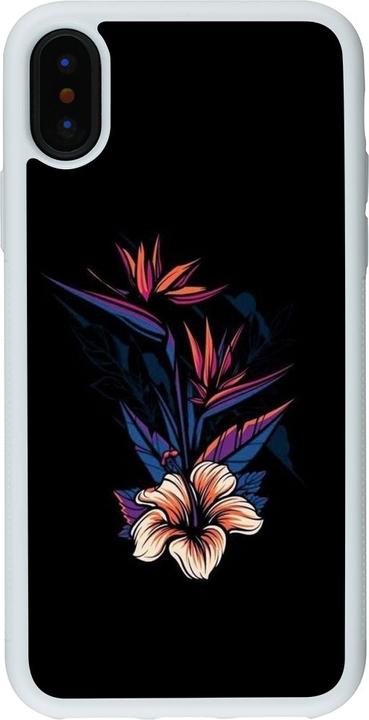 Actual product image PhoneLook Coque Silicone rigide blanc Dark Flowers (Apple iPhone XS, Apple iPhone X)
