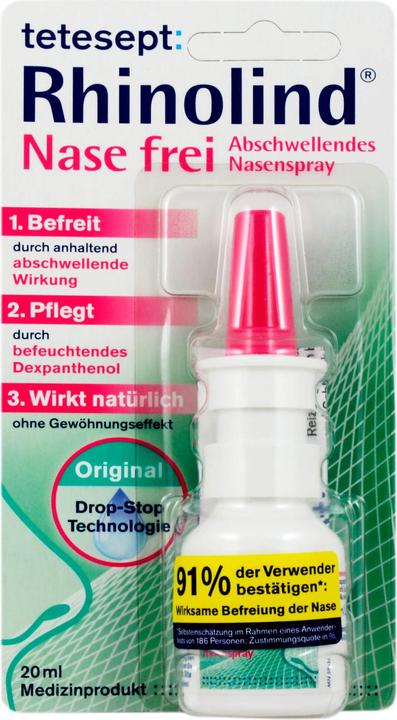 Actual product image Tetesept Rhinolind decongestant nasal spray, 20 ml solution (1 Piece)
