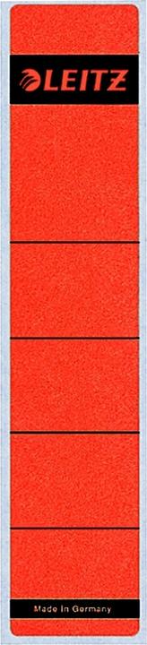 Image du produit Leitz Etiquette de dos de dossier, 61 x 285 mm, longue, large, rouge convient pour standard et