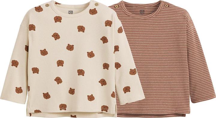 Immagine prodotto La Redoute Collections Confezione da 2 camicie a maniche lunghe a costine (74)