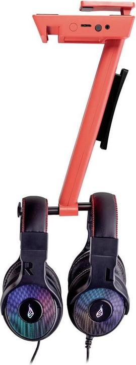 Produktbild Verbatim Vinson N2 Headsetstandhub Red Dualbalance Gaming Headset Hub