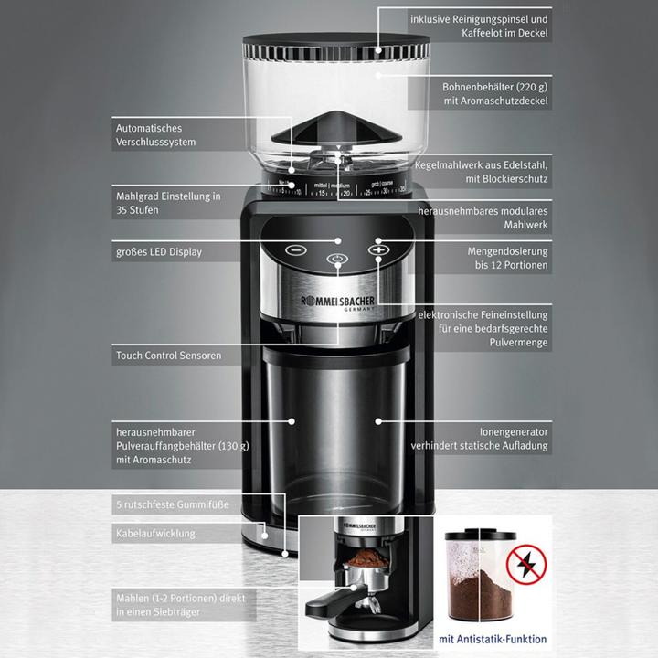 Image du produit Rommelsbacher EKM 400 avec meule conique