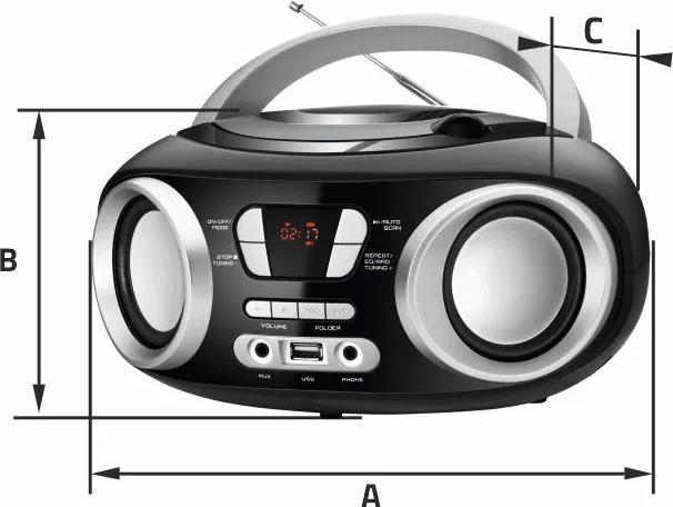 Actual product image Manta MM9310BT CHILLI Bluetooth Black (Bluetooth)