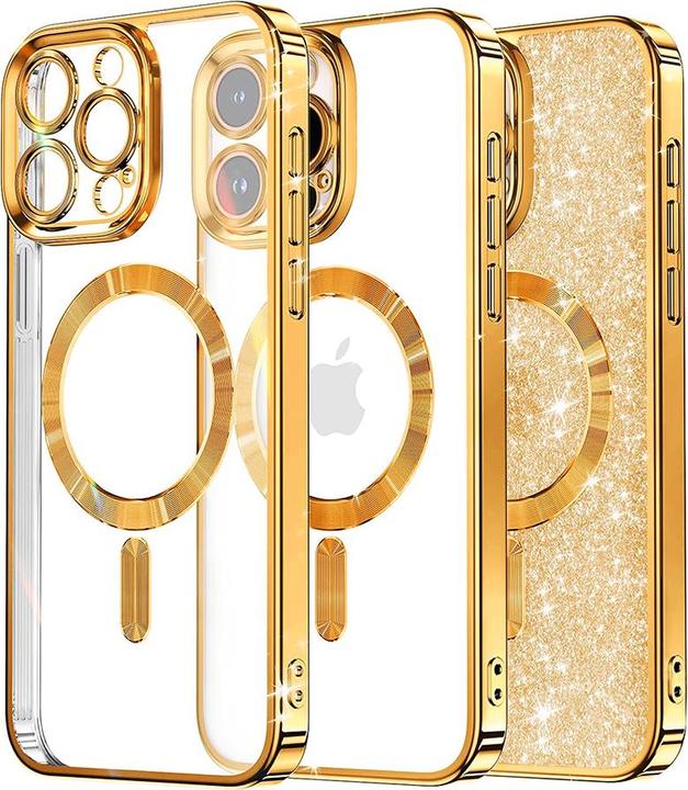 Produktbild Techsuit - Luxury Glitter MagSafe - iPhone 16 Pro - Gold (Apple iPhone 16 Pro)