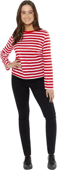 Produktbild Amscan Gestreiftes Ringelshirt für Damen rot-weiss (W36/L38)