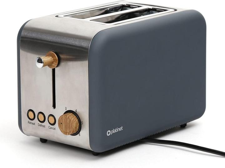 Produktbild Platinet ELECTRIC TOASTER VELVET WOODEN Gray (45466)