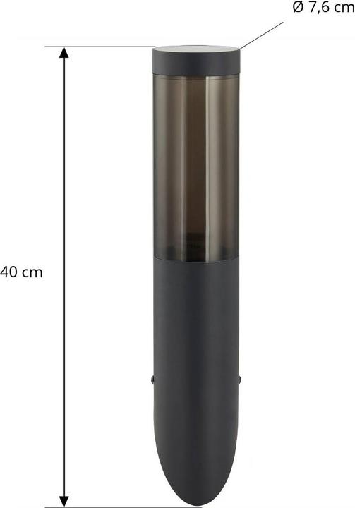Produktbild Lindby Statius Aussenwandfackel Eisen schwarz (E27, IP44)