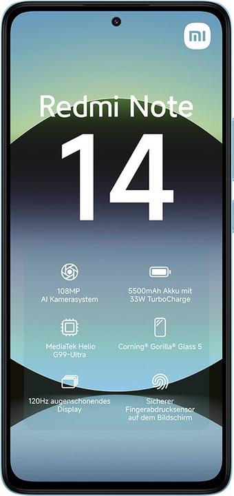 Actual product image Xiaomi Redmi Note 14 (128 GB, Midnight Black, 6.67", Dual SIM, 108 Mpx, 4G)