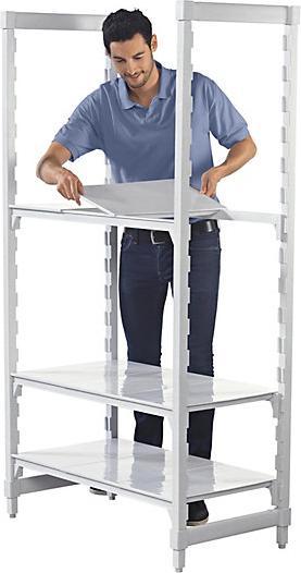 Produktbild Cambro Kunststoff-Steckregalsystem Premium, FB-BxT 600x500 mm, GR, B 670 mm, glatt