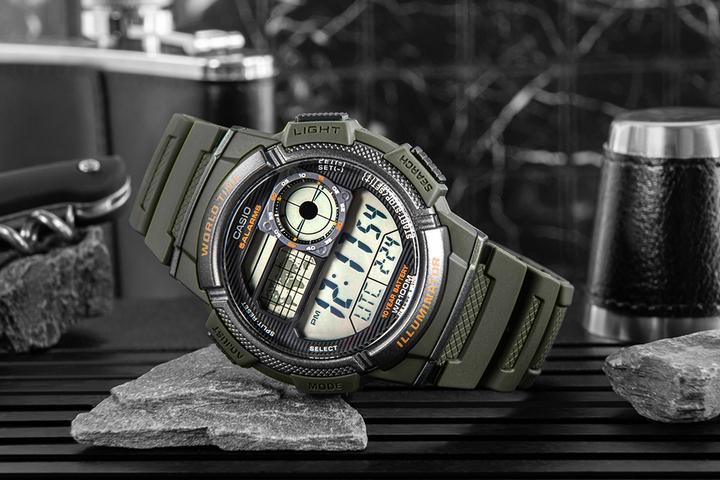Immagine prodotto Casio Mod. ILLUMINATORE MONDIALE - 5 allarmi, batteria da 10 anni (44 mm)