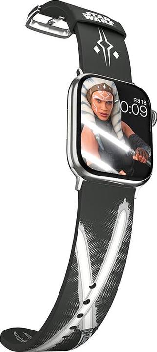 Immagine prodotto Moby Fox Star Wars - Apple Watch Armband 38/40/41/42/44/45/49 mm (The Mandalorian Ahsoka Tano Lichtschwert) (Silicone)