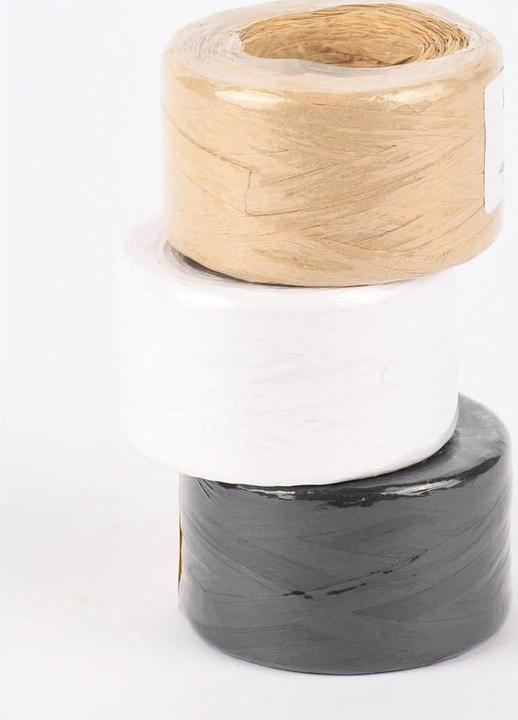Produktbild Creativ Company Papierband Raffiabast 8 mm x 100 m, Weiss (Geschenkband, 1 x)