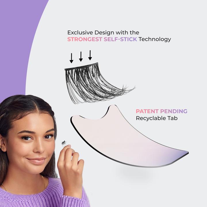 Actual product image KISS Impress Easy Tab False Eyelashes (Artificial eyelashes)
