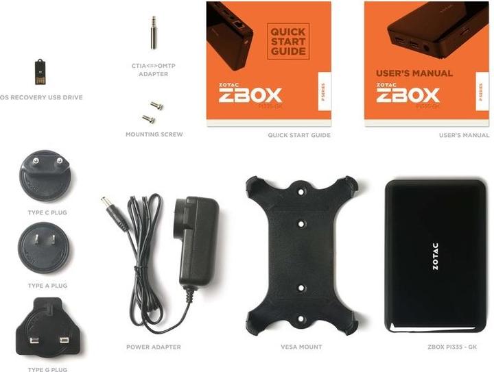 Produktbild Zotac ZBox Pico PI335 (Intel Celeron N4100)