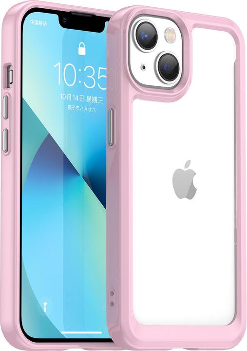 Productafbeelding Hurtel Outer Space Case iPhone 14 Plus harde hoes met gel frame roze (Apple iPhone 14 Plus)