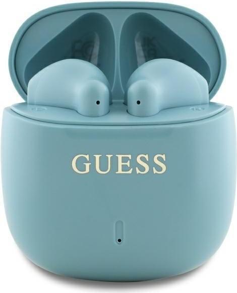 Guess Bluetooth headphones GUTWSJ14ESGQ TWS + docking station turquoise/turquoise Printed Classic Lo (26 h, Kabellos)