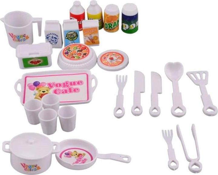 Image du produit Hermex Cuisine de jeu 26 accessoires pour la maison de poupée de Barbie