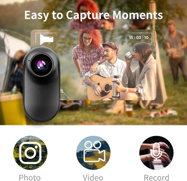 Actual product image Obest 360° Actionkamera mit Bildschirm, Mini Helmkamera