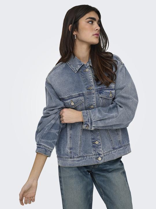 Immagine prodotto Only Polsini con colletto a scomparsa e giacca con bottoni in denim (XS)