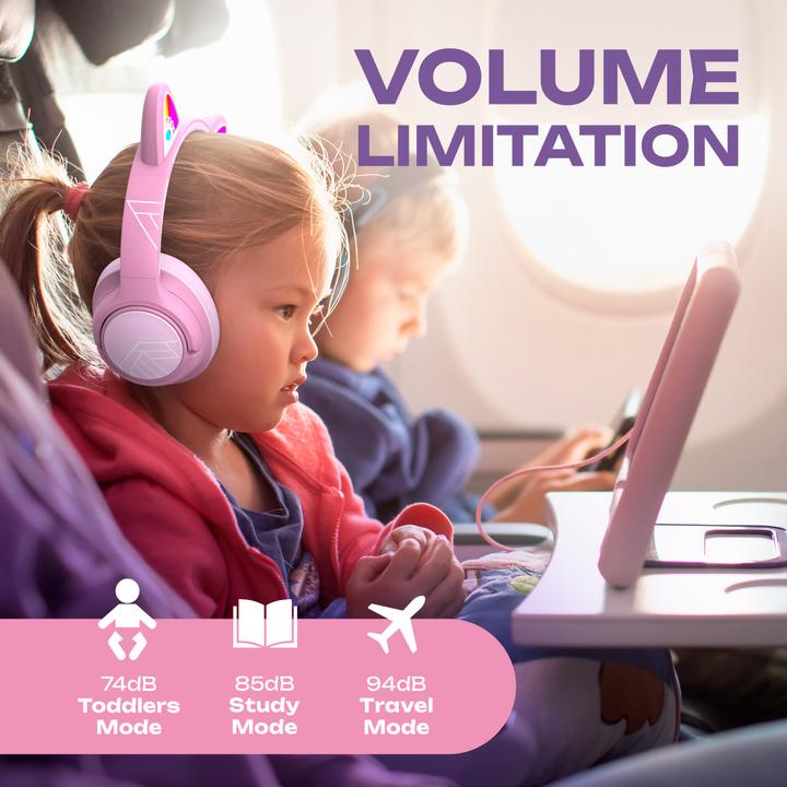 Actual product image PowerLocus Bobo Bluetooth-Kinderkopfhörer pink