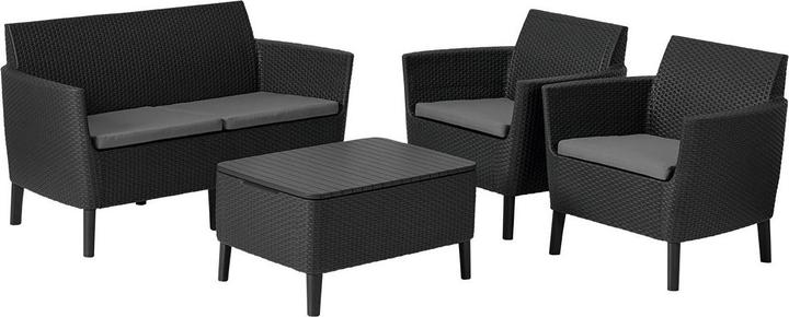 Produktbild Allibert Loungeset Salemo, Anthrazit, 4 SitzplÃ¤tze