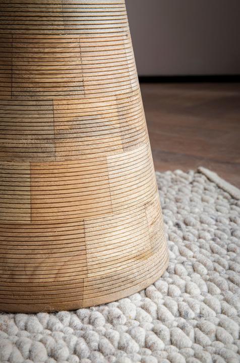 Produktbild FineBuy Beistelltisch Anstelltisch Massivholz Ø 37 cm Wohnzimmertisch Rund Klein (37 x 37 x 45 cm)