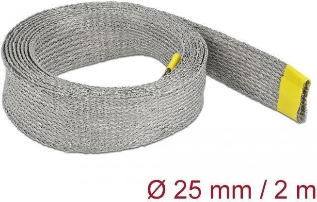 Immagine prodotto Delock Guaina per cavi per schermatura EMC 2 m x 25 mm Grigio (Tubo cavi, 200 cm)