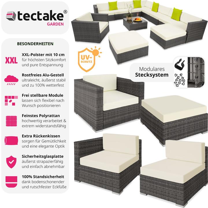 Produktbild tectake Rattan Lounge