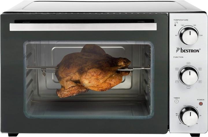 Image du produit Bestron Four gril avec tournebroche, pierre à pizza et fonction chaleur tournante