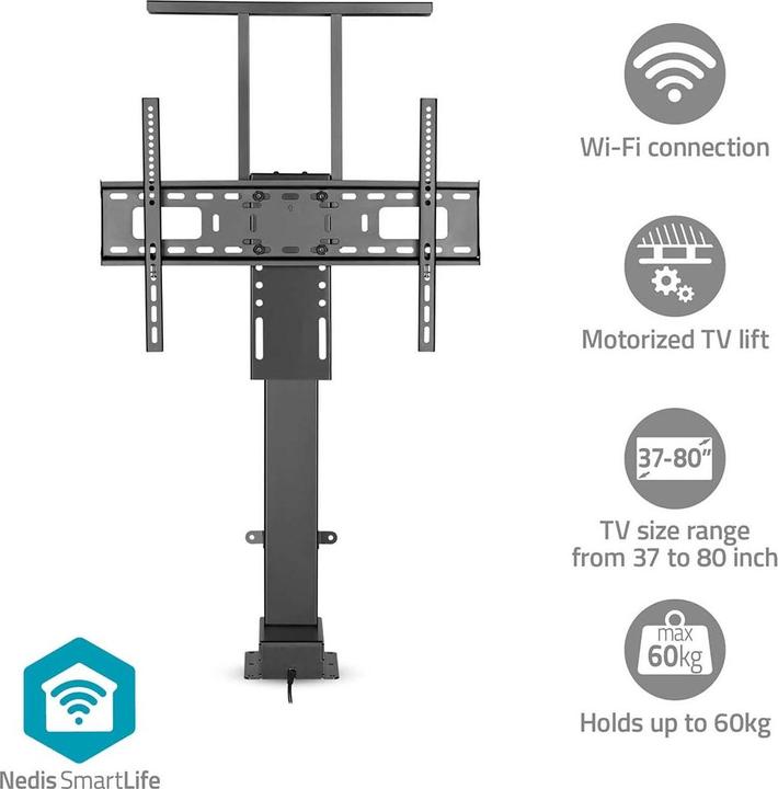 Produktbild Nedis Motorisierte TV-Ständer - 37-80" - maximal unterstützes Bildschirmgewicht: 60 kg - Built-in Sc (80", 60 kg)