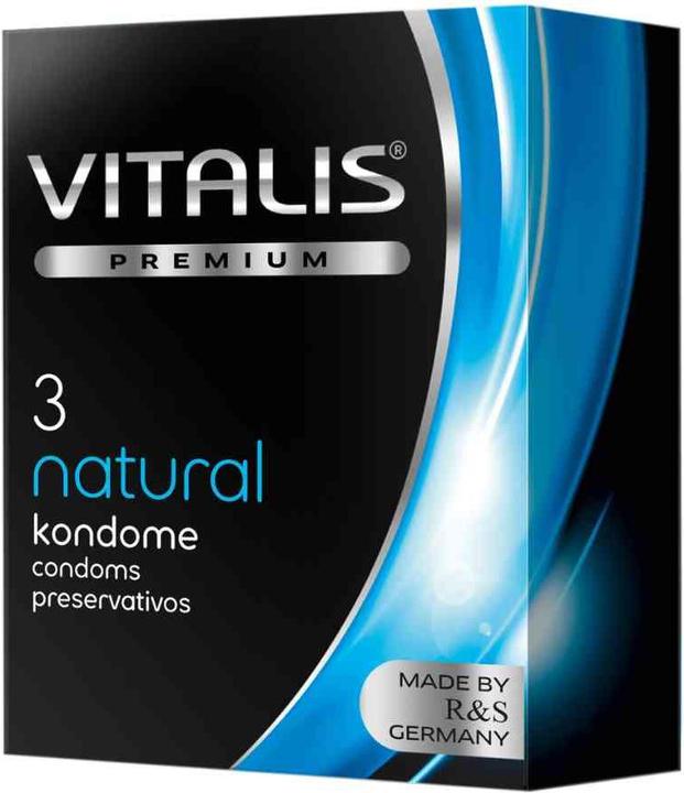 Vitalis PREMIUM «Natural» 3 Kondome für Safer Sex in jeder Stellung (3 Stk.)