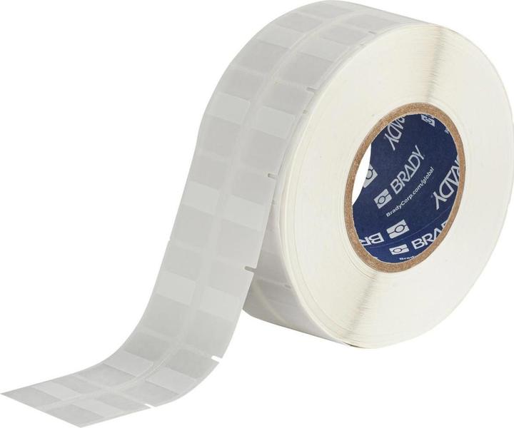 Image du produit Brady THTRO-297-427-3.5, Étiquettes auto-laminantes pivotantes, vinyle, blanc/transparent, 25.40 x 1 (2.54 cm)