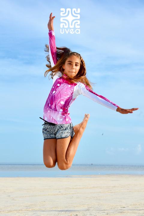 Actual product image Uvea Kids UPF 0 swim shirt Indiana Jellyfish (104, 106, 110)