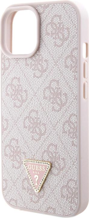 Produktbild Guess GUHCP15SP4TDSCPP iPhone 15 6.1" różowy/pink hardcase Crossbody 4G Metal Logo (Apple iPhone 15)