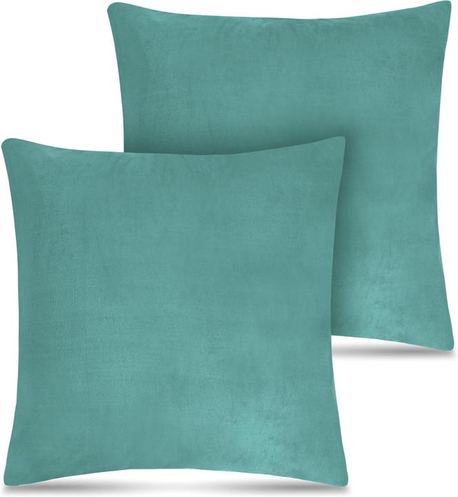 Aspero 2 Kissenbezüge „Vora“ Blau (60 x 60 cm)