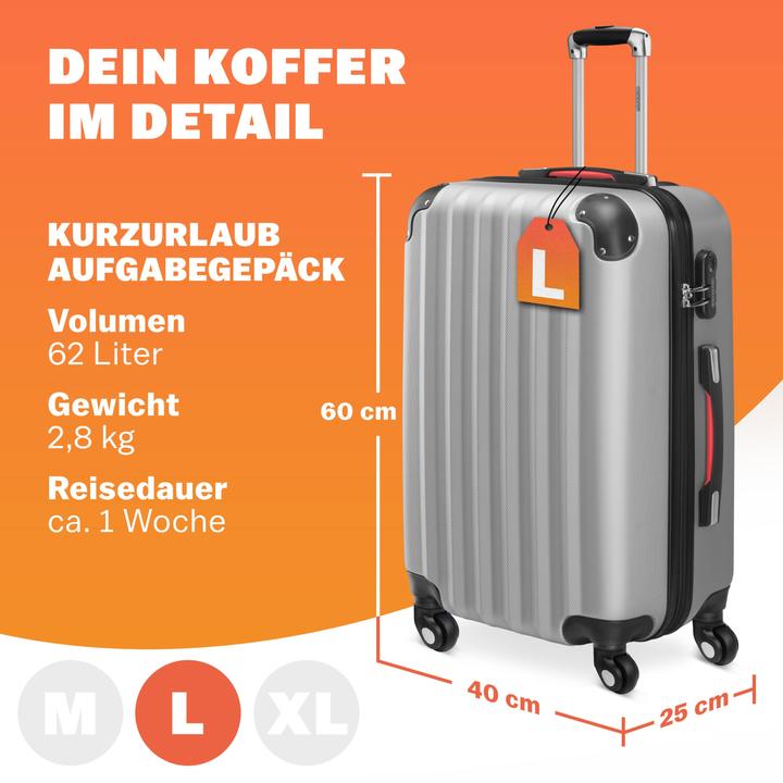 Produktbild Monzana Hartschalenkoffer (62 l, M (50 - 90l))