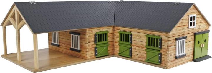 Actual product image NoName Horse corner stable with 3 boxes and storage room 1:24