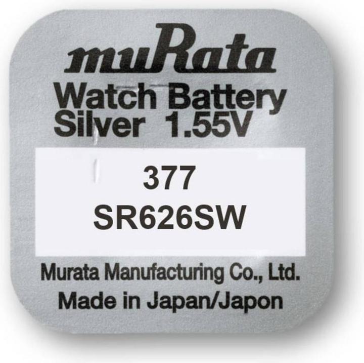Actual product image Murata Button cells 377 (10 pcs., Device specific, 26 mAh)